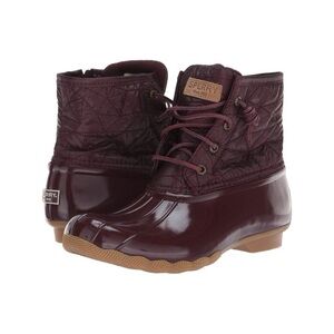 Sperry Waterproof Duck Boots Burgundy Size 10